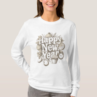 nieuwjaars geweldige  cupcake ontwerp t-shirt
