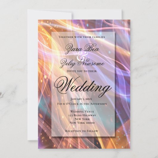 Nieuwjaars Glitterfeest  Huwelijk Aankondiging (Voorkant)