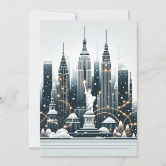 Nieuwjaars Kerst Elegantie - Aanpasbare Kerstkaart