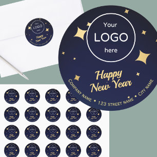 Nieuwjaars NYE bedrijfslogo Sticker