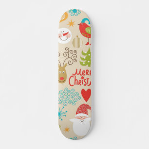 Nieuwjaars patroon skateboard