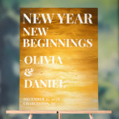 Nieuwjaarsavond bruiloft welkom acryl bord (Neutraal)