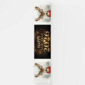 nieuwjaarsbanner zwart goud spandoek (Verticaal)