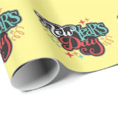 Nieuwjaarsdag Cadeaupapier (Rol Hoek)