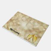 Nieuwjaarsdag met champagnebril deurmat (Schuin)