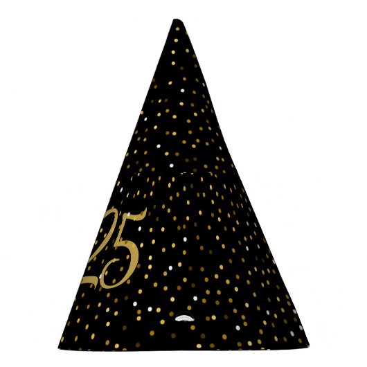 Nieuwjaarsfeest 2025 Gold Feesthoedjes (Rechts)