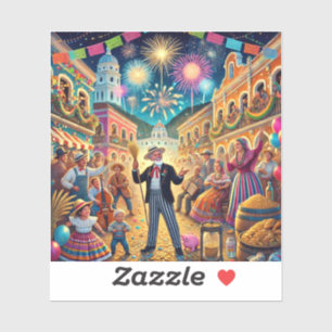 Nieuwjaarsfeest El Año Viejo Sticker