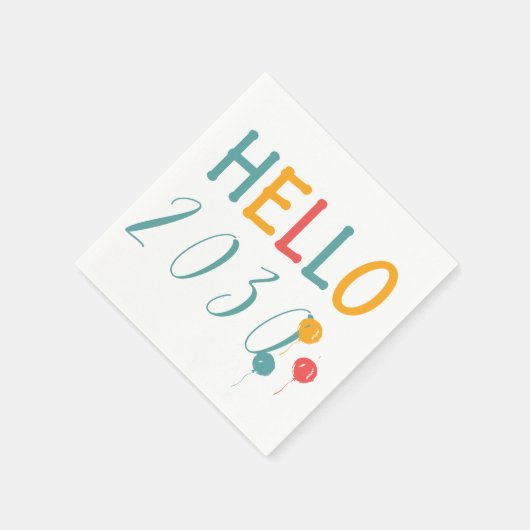 Nieuwjaarsfeest hallo 2018 servet (Hoek)