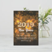 Nieuwjaarsfeest uitnodiging flyer (Staand voorkant)