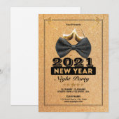 Nieuwjaarsfeest Uitnodigingsfolder Kaart (Voorkant / Achterkant)