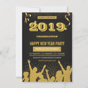 Nieuwjaarsfeest Uitnodigingsfolder Kaart