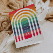 Nieuwjaarsfeestdag Kaart moderne boogvormende rege