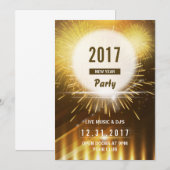 Nieuwjaarsfeestflyer | 2017 NYE Eve Kaart (Voorkant / Achterkant)