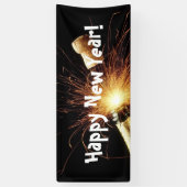 nieuwjaarsfles spandoek (Verticaal)