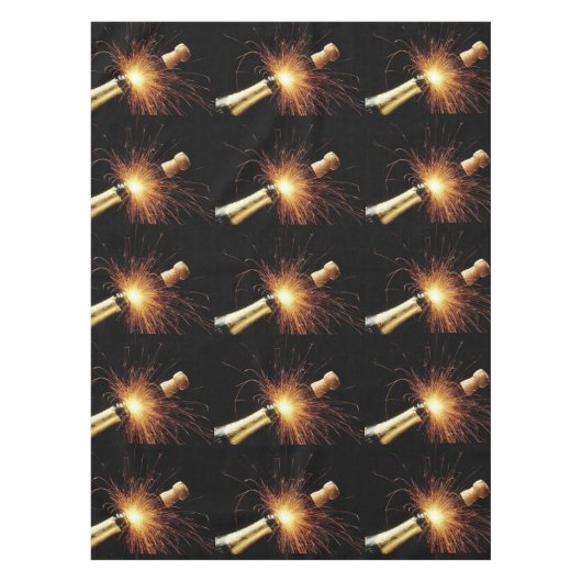 nieuwjaarsfles tafelkleed (Voorkant)