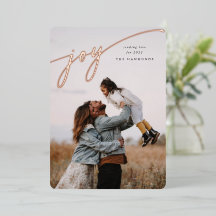 Nieuwjaarsfoto van Elegant 'Joy'-script