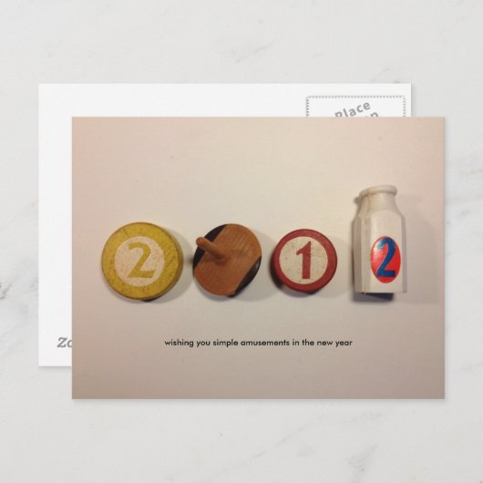 Nieuwjaarskaart 2012 feestdagenkaart (Voorkant / Achterkant)