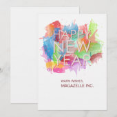 Nieuwjaarskaart Feestdagenkaart (Voorkant / Achterkant)