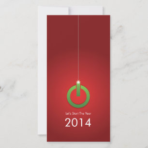 Nieuwjaarskaart Laten we beginnen Feestdagenkaart