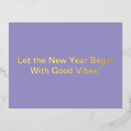 Nieuwjaarskaart met een vleugje whimsy folie feestdagen briefkaart