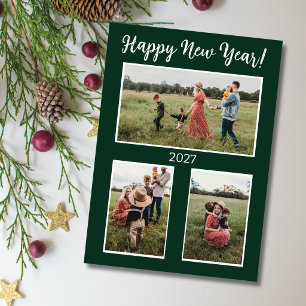 Nieuwjaarskaart met fotocollage feestdagenkaart