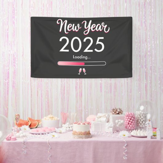 Nieuwjaarslading 2025 Gelukkig Nieuwjaar Kerstmis Spandoek (Feest)