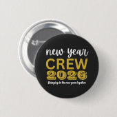 Nieuwjaarsploeg 2026 ronde button 5,7 cm (Voorkant /achterkant)