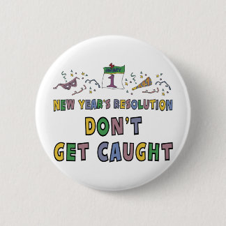 Nieuwjaarsresolutie Ronde Button 5,7 Cm