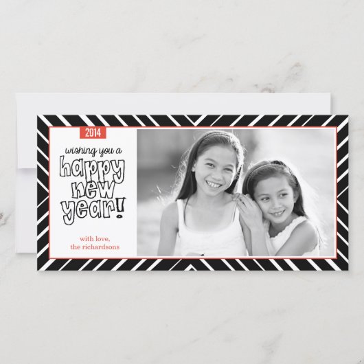 Nieuwjaarsroos 2 feestdagenkaart (Voorkant)