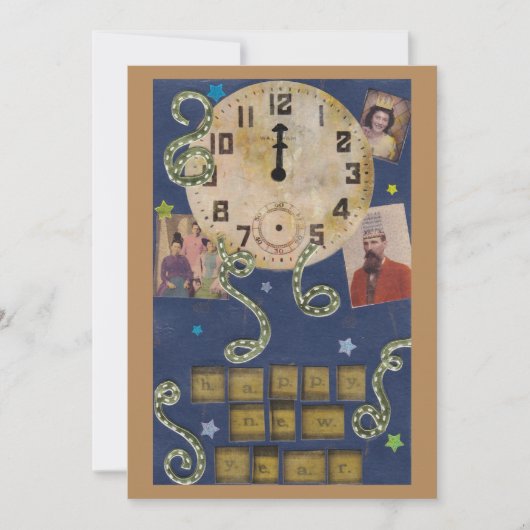 nieuwjaarsuitnodiging (dubbelzijdig) kaart (Voorkant)