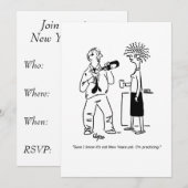 Nieuwjaarsuitnodiging Kaart (Voorkant / Achterkant)