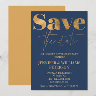 Nieuwjaarsuitnodiging Save the date Kaart