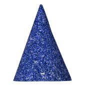 Nieuwjaarsviering Blue Faux Glitter Feesthoedjes (Rechts)