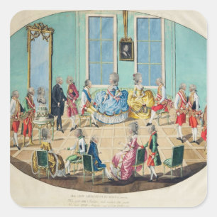 Nieuwjaarsviering in Wenen in 1782, 1783 Vierkante Sticker