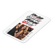 Nieuwjaarswensen en middernachtkussen scriptfoto magneet (Linkerzijde)