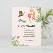 Nieuwjaarswensen Feestdagenkaart (Staand voorkant)