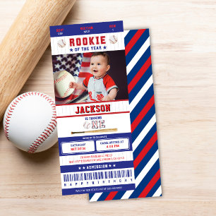 Nieuwkomer van het Jaar Honkbal 1e Verjaardagskaar Kaart