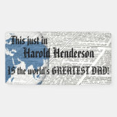  nieuws kopt de grootste vader ter wereld spandoek (Horizontaal)