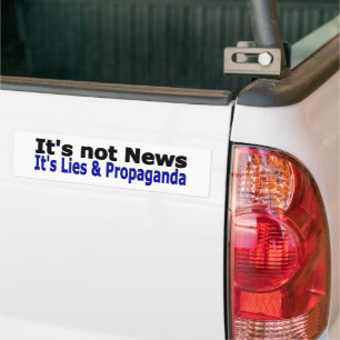 Nieuws Media Leugens en Propaganda zwart en blauw Bumpersticker