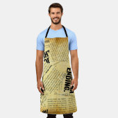 Nieuws papier met oud papier schort (Gedragen)