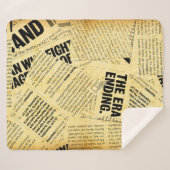 Nieuws papier met oud papier sherpa deken (Voorkant (horizontaal))