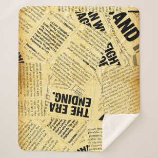 Nieuws papier met oud papier sherpa deken