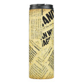 Nieuws papier met oud papier thermosbeker (Achterkant)