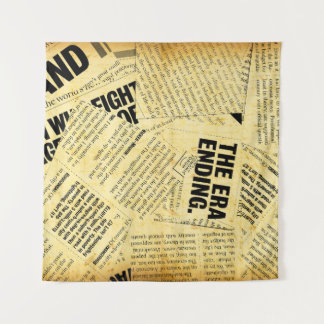 Nieuws papier met oud papier wandkleed