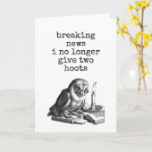 Nieuws Stijl Owl Pensioen Kaart (Gele Bloem)