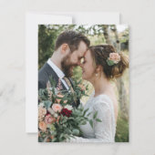 Nieuwsblad Bruiloft Dank u kaart Aangepast bericht (Achterkant)