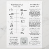 Nieuwsblad Trouwprogramma Zwart-wit Programma Flyer (Achterkant)