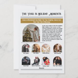 Nieuwsbrief Arch Foto Collage Kerstmis Feestdagenkaart