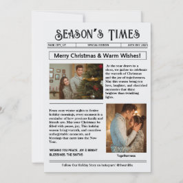 Nieuwsbrief Arch Foto Collage Kerstmis Feestdagenkaart