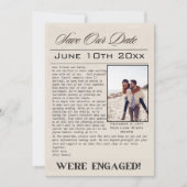 NIEUWSBRIEF Bewaar onze datum bruiloft aankondigin Save The Date (Voorkant)